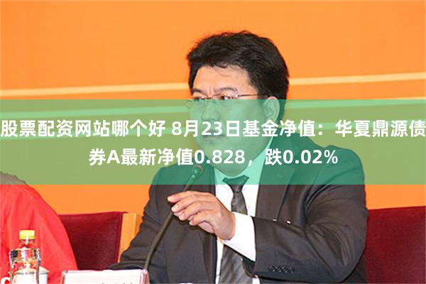 股票配资网站哪个好 8月23日基金净值：华夏鼎源债券A最新净值0.828，跌0.02%