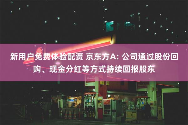 新用户免费体验配资 京东方A: 公司通过股份回购、现金分红等方式持续回报股东